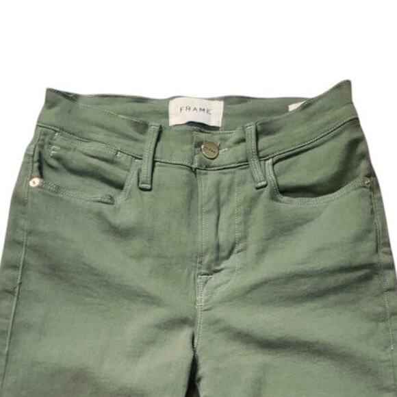 Frame Green Jean Pants | Size 25 - Picture 3 of 7